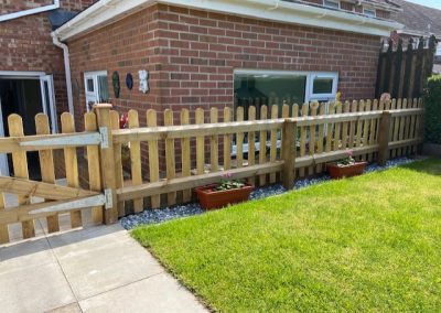 Picket Fence & Gate Durleigh - Installed Back 2